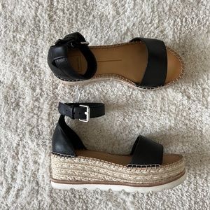 Dolce Vita Black Larita Espadrille Platform Sandal